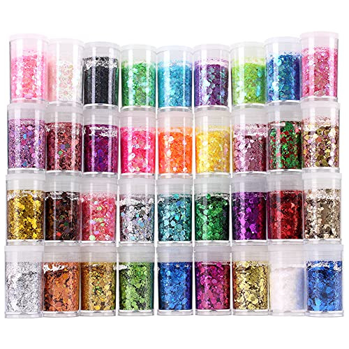 Glitter Mix Grueso  Fino Holografico Set 36colores 8g C/u