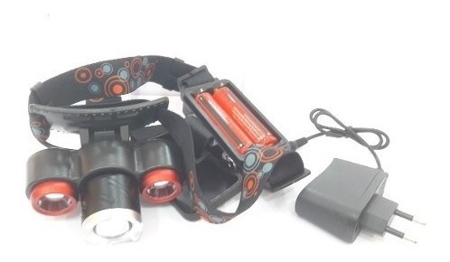 Lanterna De Cabeça T6 Led Cree Profissional Tática Recarregá