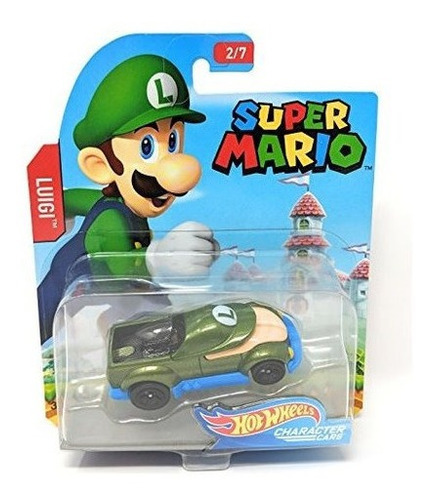 Hot Wheels Super Mario Carros De Personajes Luigi Vehículo