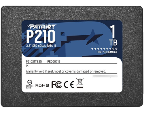 Disco Solido Ssd Patriot P210 1tb Sata 3 2.5 Pc Notebook *