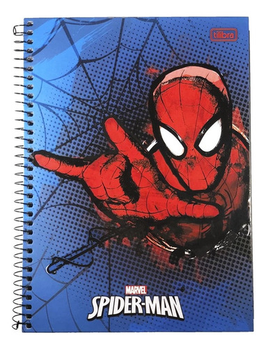 Kit 4 Cadernos Espiral Homem Aranha 96 Folhas 1 Matéria