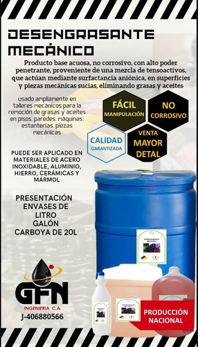 Imagen 2 de 5 de Desengrasante Mecánico.