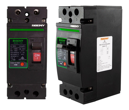 Termica Dc 125a 2p H/ 500v P/ Paneles Solares Banco Batería