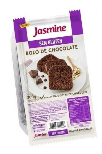 Bolo De Chocolate Sem GlĂșten 300g Jasmine Kit 5 Unidades