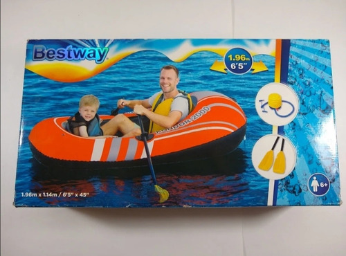 Lancha Inflable Kondor 2000 Best Way Para 1 Niño Y 1 Adulto