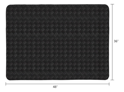 Tapete Protector Pvc 91 X 122 Cm Ignífugo Color Negro