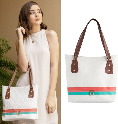 Bolsa Dama De Moda Mod1365 Blanco Catálogo Bolsos Mayoreo