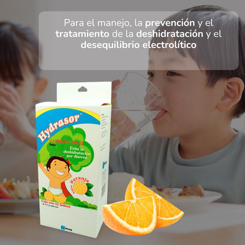 Hydrasor Electrolitos Orales Caja C/ 25 Sobres Sabor Naranja
