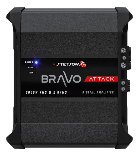 Amplificador De Coche Mono Stetsom Bravo Attack 3000 De 2 Oh