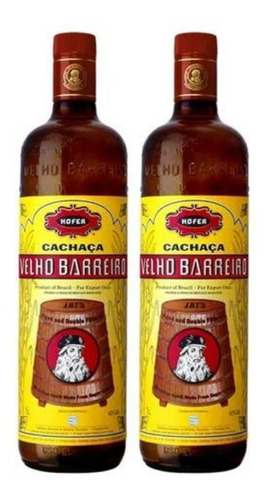 Cachaça Velho Barreiro 910cc X2 Unidades - Zetta Bebidas