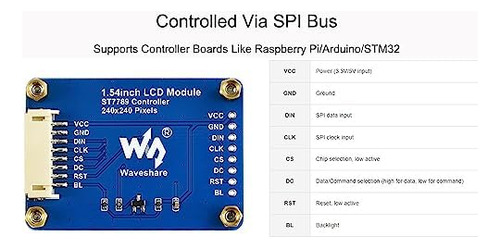Módulo De Pantalla Lcd De 1.54 Pulgadas Pantalla Ips De Reso
