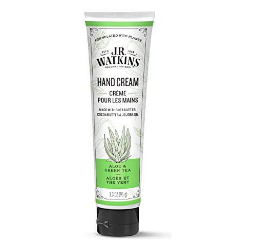 J. R. Watkins Natural Moisturizing Hand Cream, Aloe Y Té Ver