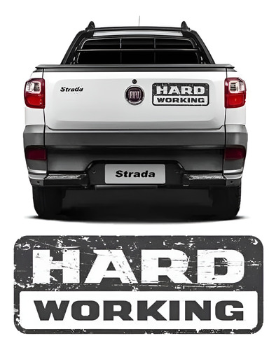 Faixa Adesivo Traseira Hard Working Strada Fiat 100249389