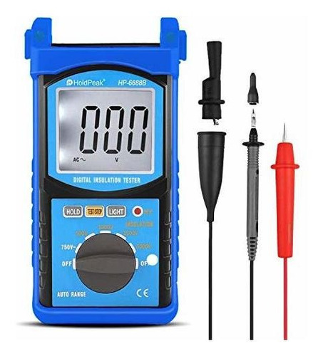 Imagen 1 de 7 de Resistencia De Aislamiento Tester-36k Holdpeak Automática De