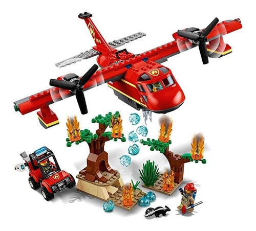 Set Lego City Avión Bomberos Equipo Rescate 363 Piezas 363