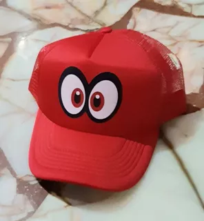 Gorra Rojo Súper Mario Odyssey Ojos