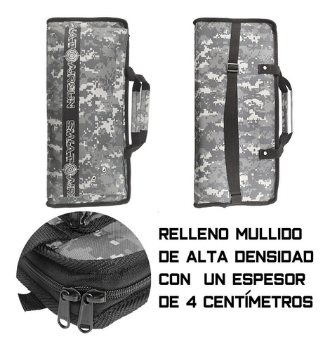 Imagen 4 de 10 de Funda Pistola 50 Cm Estuche Acolchado Premium Swat Airguns