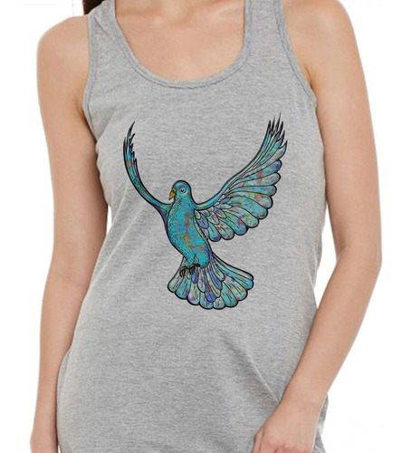 Musculosa Paloma Celeste Diseño Dove