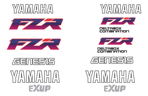 Adesivos Compatível Yamaha Fzr 1000 1993 Branca Hdfzr10005