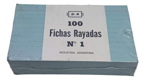 Fichas Rayadas N 1 X 100 - P.a. Vintage