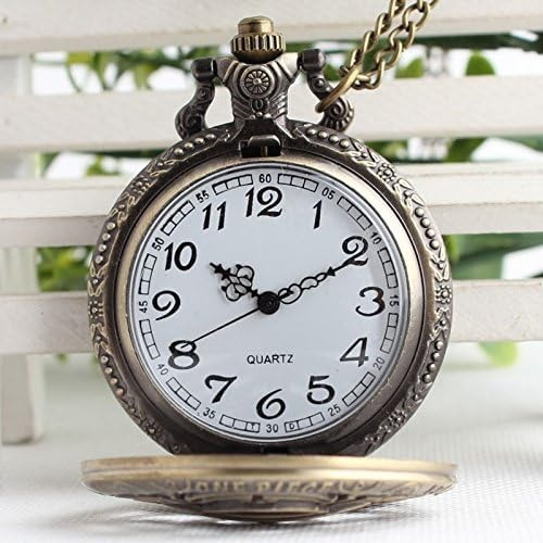 Collar Reloj Steampunk One Piece Bronce Antiguo En Caja Bronce