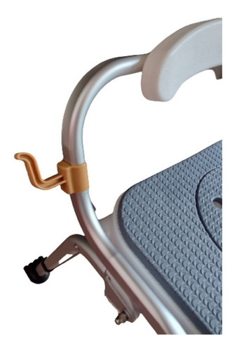 Silla Cómodo Ducha Aluminio Gris De Lujo