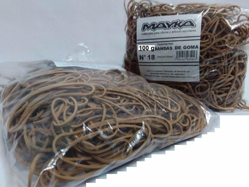 Ligas De Goma Numero N° 18 250grs Mayka