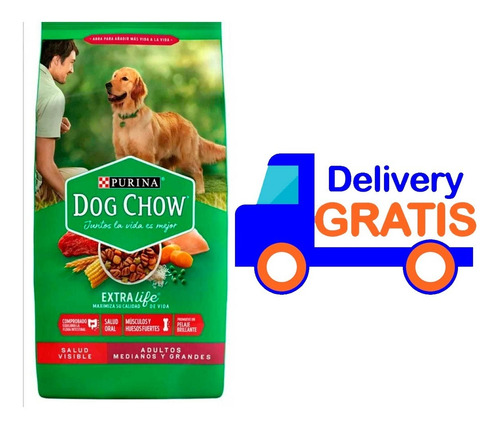 Dog Chow Adulto Raza Mediana Grande 21 Kg Delivery Gratis
