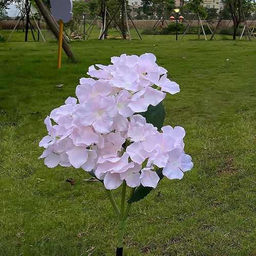 Luces De Flores Solares Led De Hortensias De 3 Cabezales Imp