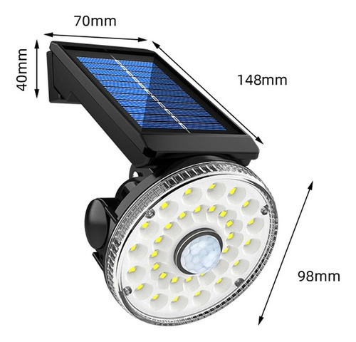 32led Luz Solar De Pared De Una Sola Cabeza+barra De Luz De