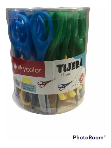 Imagen 2 de 2 de Tijera Escolar Punta Redonda 12cm Pack X 24u