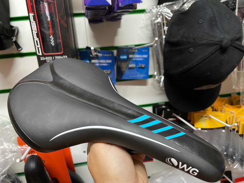 Selim Mtb Wg Sports Pto/azl Banco Bike Bicicleta Confortável