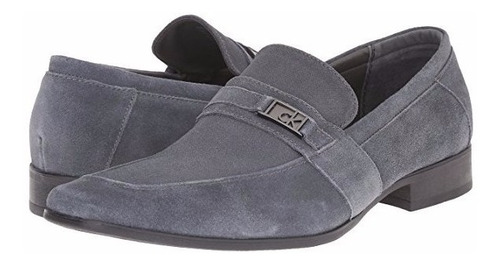 Zapatos Calvin Klein Magnus Hombre Talla 25.5 Mx Gris Gamusa