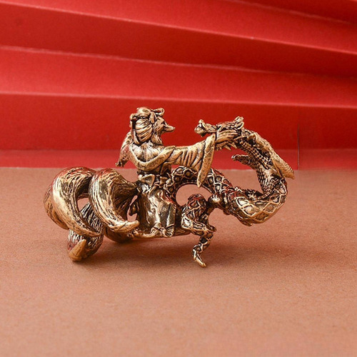 Figura En Miniatura Vintage, Mini Estatua De Hada Y Dragón