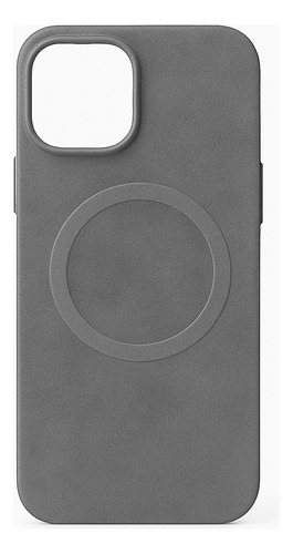 Funda Iphone 16 Pro Max Cuero Premium Calidad Y Estilo Gris Oscuro Lisa