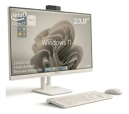 Computador All In One Pc Completo I7 Ssd 256gb 16gb Ram Branco