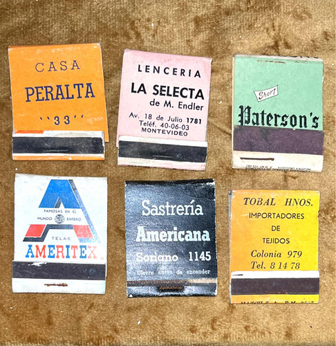 Fósforos Antiguos Casa D Telas Ropa Comercios Uruguayos