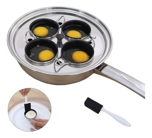 Sartén Escalfadora De Huevos, De Acero Inoxidable
