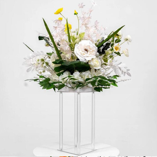 Soporte De Flores De Acrílico, Soporte 25x25x40cm Cuadrado