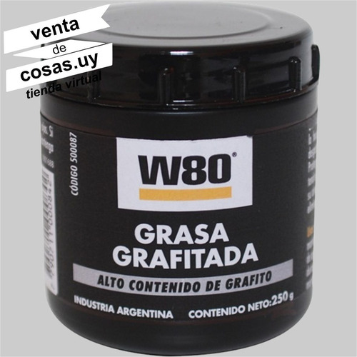 Imagen 2 de 8 de Lubricante Grasa W80 Profesional Grafitada 250 Gramos