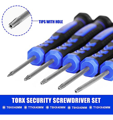Juego De Destornilladores Torx Hengtianmei 14 En 1 Con T1 T2