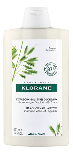 Klorane Shampoo Leche De Avena Cabello Frágil Delicado Uso Frecuente Suaviza Y Protege Avoine 400ml