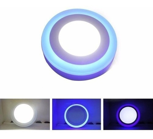 Panel Led 18+3w Luz Fria Y Azul Sobrepuesto