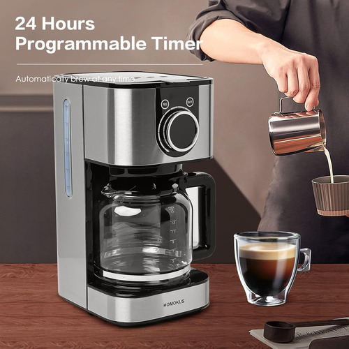 Cafetera De 10 Tazas Cafetera Programable Por Goteo...