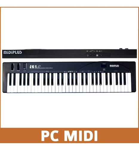Imagen 7 de 10 de Teclado Midi Usb Midiplus I61 5 Octavas Sensitivo 61 Teclas