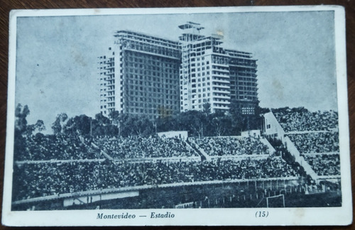 Fútbol Estadio Centenario Postal Antigua B/n Vintage Rara 