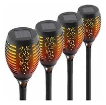 Comprar Antorcha Solar Efecto Llama Luz Led Jardin - 4 Unidades