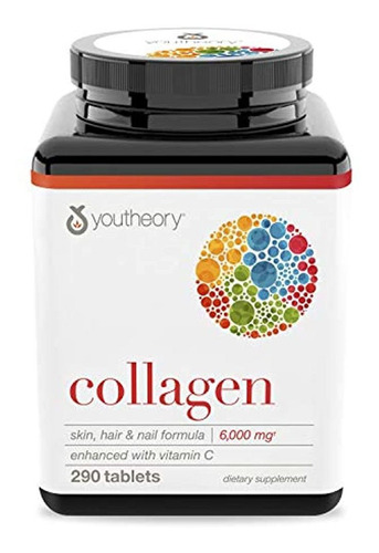 Youtheory Advanced Colágeno Con Vitamina C, 290 Unidades (1