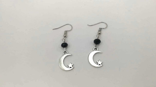 Aretes Luna Y Estrella Goth Dark New Goth