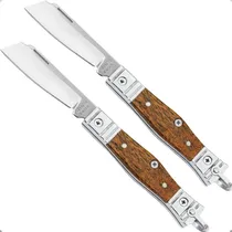 Comprar  2 Canivetes Kit Bianchi Inox Cabo Madeira Alumínio Oferta